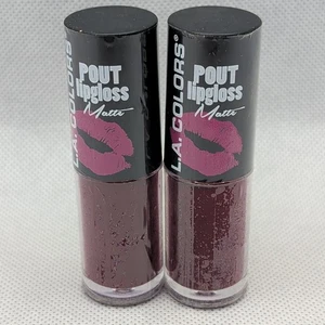 (2) LA Colors Pout Lip Gloss Matte, XOXO - Picture 1 of 2