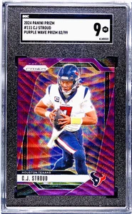 Z655 2024 Panini Prizm - C.J. Stroud #111 Purple Wave Prizm /99 - SGC 9 - POP 1 - Picture 1 of 2