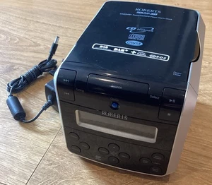 Roberts Sound 38 CD DAB FM Radio Alarm Clock Black Silver (CD NOT WORKING) ✅ - Picture 1 of 7