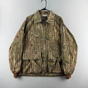 Vintage Realtree Camo Jacket Mens Medium Hunting Bark Bomber 10X Made in USA 90s - Picture 1 of 14
