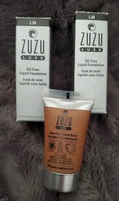 Lot of 3 - ZUZU LUXE Oil-Free Liquid Foundation 18 Shade L-24  - Image 1 of 2