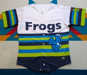 Camiseta Everett Aquasox Frogs a Rayas Hecha en EE. UU. Abotonada Marineros Mediana - Imagen 1 de 6