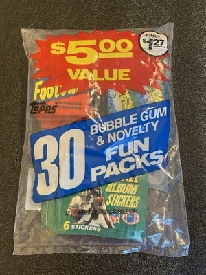 (1) TARJETAS DE FÚTBOL AMERICANO TOPPS 1982 SELLADAS, PEGATINAS, TEMAS SURTIDOS DIVERTIDOS PAQUETES BOLSA Foto 1 de 4