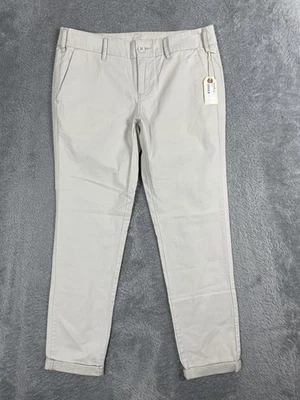 G1 Goods Pants Womens 2 Beige Paper Twill Chino Straight Leg Ankle Casual - Image 1 of 4