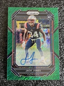 2022 Panini Prizm #395 Jack Jones Auto Green Shimmer Patriots RC Rookie Card #/5 - Picture 1 of 4