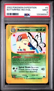2002 Pokemon Expedition #5 Butterfree Reverse Foil PSA 9 MINT - Picture 1 of 2
