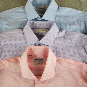 Twillory Hemd 16,5 34 35 Knopfleiste sicher Baumwolle Langarm 3 Stück - Bild 1 von 20