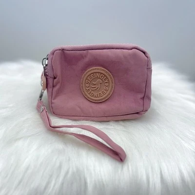 Cartera pequeña o muñeca cosmética algodón caramelo rosa Foto 1 de 4