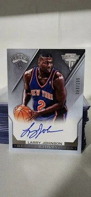 Larry Johnson 2013-14 Panini Titanium Reserve Signatures Autograph 088/199 #7  - Image 1 of 4