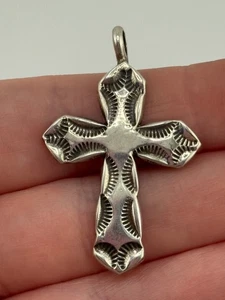 Francis L Begay Navajo Indianer Sterlingsilber gestempelt Kreuz Anhänger - Bild 1 von 10