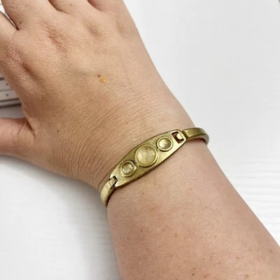 Pulsera Boho Piedra Citrino Oro Cepillado Marca Lucky Foto 1 de 4