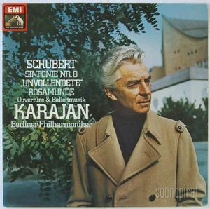 KARAJAN SCHUBERT UNFINISHED SYMPHONY ROSAMUNDE GERMAN EMI ED1 QUADRAPHONIC LP VG - Picture 1 of 3