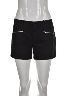 Club Monaco Womens Shorts Size 4 Solid Black Cotton Casual Walking - Image 1 of 4