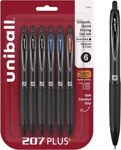 Uni-Ball 207PLUS+ Gel, 0.7MM, Asst Bus, 6pk - Multifunction Writing Instruments - Picture 1 of 8