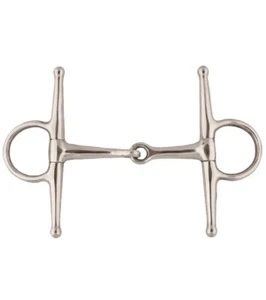 New! Stainless steel PONY SIZE FULL CHEEK SNAFFLE BIT w/ 4" mouth 180mm cheeks - Picture 1 of 1