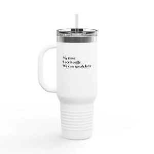 Thermo Travel Mug, 40oz - My time, Kaffee heiß. Perfektes Geschenk für Kaffee - Bild 1 von 5