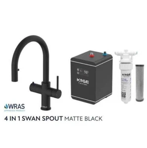 Black 3 Or 4 in 1 Instant Hot Water Boiling Kitchen Tap, Tank And Filter-U Spout - Picture 1 of 9