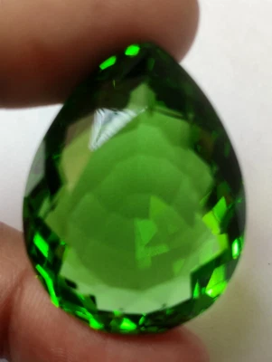60.35ct. Large Green Moldavite Pear Cut Loose Gemstone Gift for Pendant/Her - Image 1 of 4