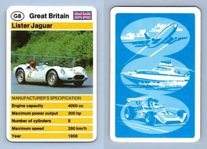 Lister Jaguar - Vintage Racers 1970's Top Trumps Card - Picture 1 of 1