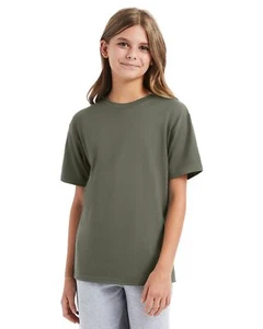 Hanes Youth Short Sleeve Perfect-T Pre-Shrunk 100% Ringspun Cotton T-Shirt 498Y - Picture 1 of 60