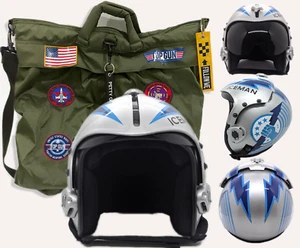 Polyst Fighter Pilot Call Sign ICE MAN Helmet TOP Gun Movie Prop USN HGU-33 - Picture 1 of 7
