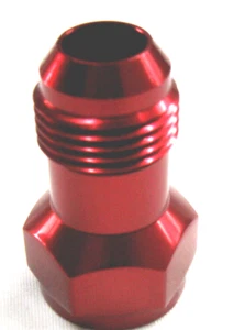 08 an female to 08 an male flare extension fitting show polish Red anodized alum - Imagen 1 de 1
