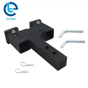 For 2 In Receiver Rise/Drop 2-In Solid Shank Trailer Dual Hitch Extender 10000Lb - Picture 1 of 16
