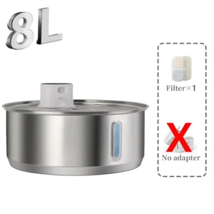 Petavista 8L Automatic Stainless Steel Dog Water Fountain 5000Mah Wireless Pet D - Picture 1 of 12