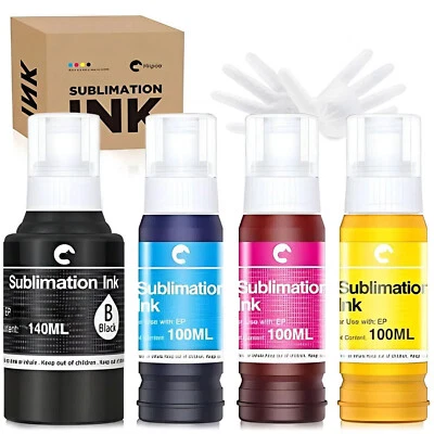 440ML Sublimation Ink Refilled Fit for ET2400 ET2720 ET2760 ET2800 ET2850 ET3760 - Image 1 of 4
