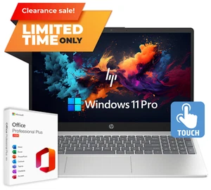 HP 15.6" Touch Laptop, 6-Core Intel i3, 16GB RAM & 1TB SSD, W11 Pro, Open Box - Picture 1 of 10