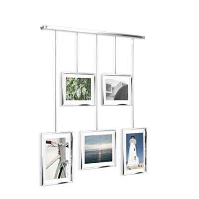 Umbra Exhibit Picture Frame Gallery Set Adjustable Collage Display for 5 Photos, - Image 1 of 4