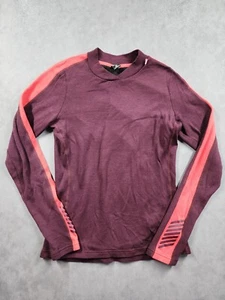 Helly Hensen Top Women's Medium Maroon Merino Wool Blend Base Layer Long Sleeve - Picture 1 of 11