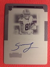 1/1 SIMI FEHOKO CONTENDERS ROOKIE TICKET AUTO PRINTING PLATE 1/1  DALLAS COWBOYS