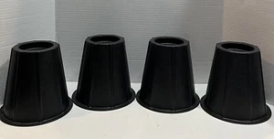Round Bed Risers, 5-Inch, Black - Picture 1 of 6