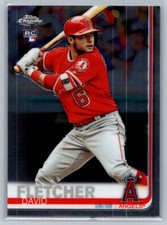 2019 Topps Chrome Rookie RC #181 David Fletcher Los Angeles Angels Baseball Card