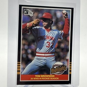 1985 Donruss Highlights Tom Browning Baseball Card #43 NM-MT FREE SHIPPING