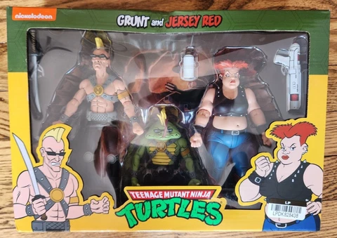 NECA TMNT Grunt & Jersey Red 2pk Target Haulathon - Damaged Box Cover