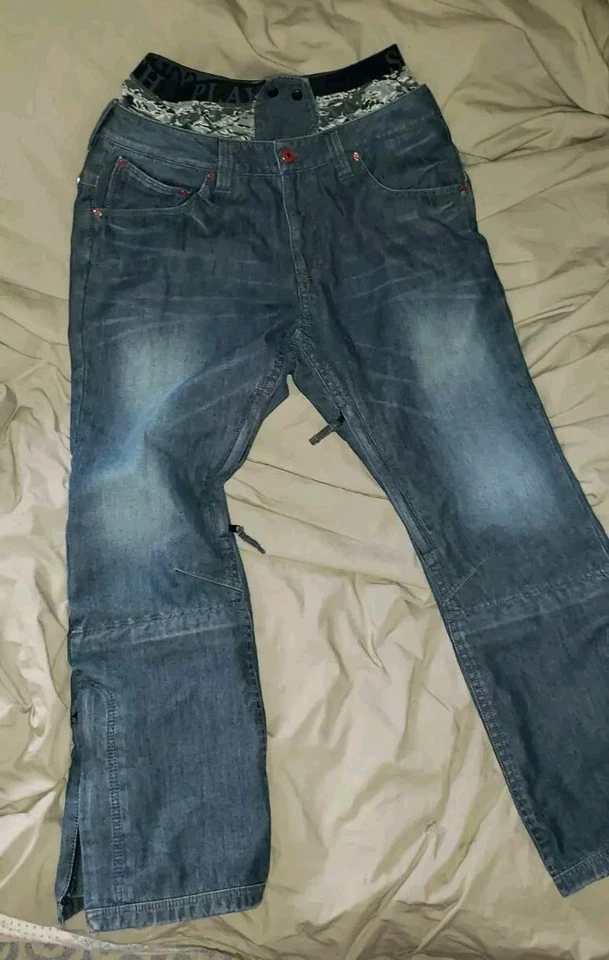 Мужские джинсы South Play размер L брюки на молнии подкладка пояс синий - Изображение 1 из 4