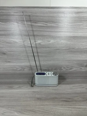 Roberts DAB Radio Play 10 White Radio Clear Illuminated Display Compact Portable - Image 1 of 4