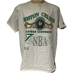 Vintage Nutmeg Boston Celtics Shirt Cotton XXL Eastern Conference Single Stitch - Picture 1 of 15
