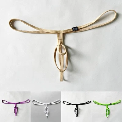 Herren Mini Slip Tanga Unterwäsche G String dünner Gürtel mit sexy Trennbeute - Bild 1 von 4