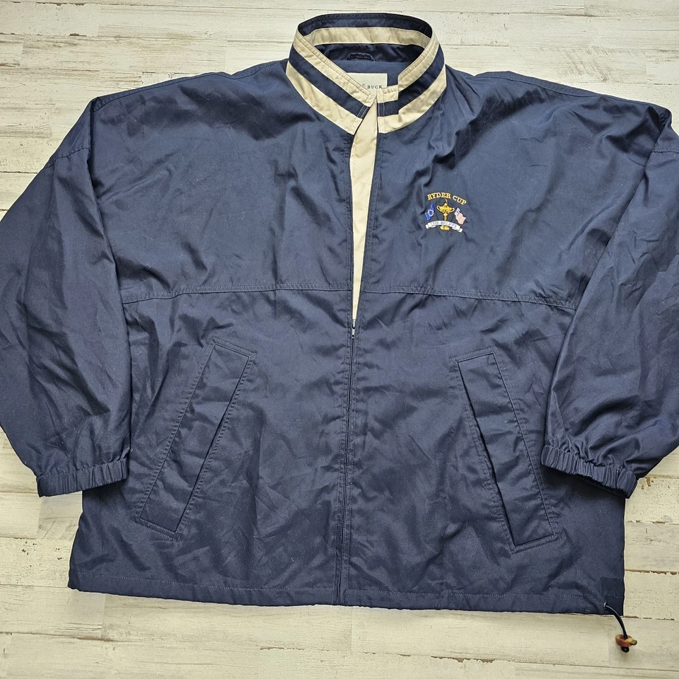 VTG Ryder Cup The Belfry 2002 Jacket Mens XXL Golf Windbreaker Blue Jacket Y2K - Image 1 of 4
