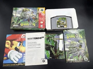 Turok Dinosaur Hunter N64 (Nintendo 64, 1997) CIB komplett mit Box und Poster - Bild 1 von 19