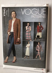 Vogue V1643 Misses Jacket Skirt and Dress Sewing Pattern Sizes 16-22 New Uncut. - Picture 1 of 2