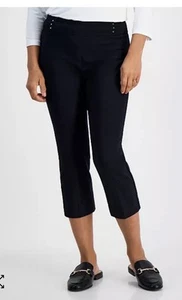 JM Collection Comfort Waistband Tummy Control Capri Pants Deep Black SZ XXL NWT - Picture 1 of 8