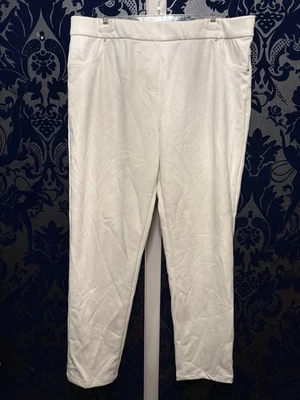 Ruby Rd. Womens 14 Off White  Flat Front Dress Pants (HOME14) - Image 1 of 2