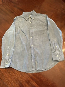 J Crew Crewcuts Boys Size 10 Chambray Shirt Button Down Long Sleeve Size 10 - Picture 1 of 3