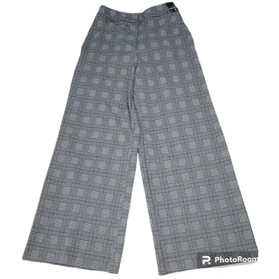 Pantalones Ponte 7th Avenue Design Studio NY Co Gris A Cuadros Pierna Ancha Talla 6 Nuevos con Etiquetas Foto 1 de 4