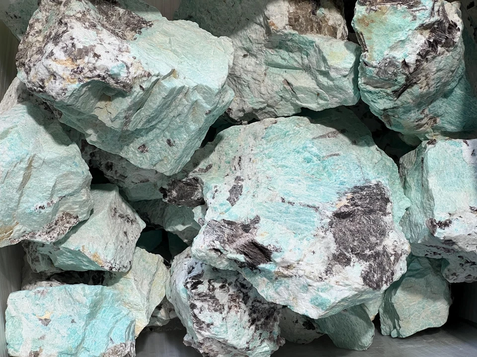 Extra Quality Amazonite Boulders (4-10 Inches) Large Rough Raw Crystal Stones - Image 1 of 2