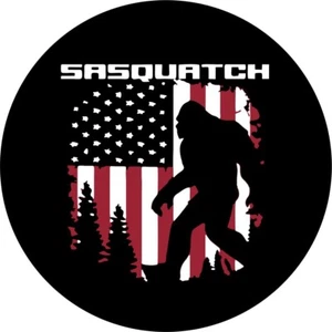 Bigfoot or Sasquatch American Flag Spare Tire Cover for any make, model and size - Picture 1 of 2